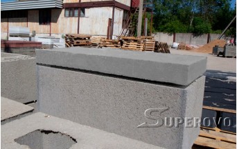 Крышка бетонная на заборы, серая, 50х20х5, купить в Барановичах. Доставка в любую точку Беларуси